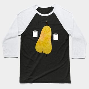 Toilet humor pear with toilet paper Baseball T-Shirt